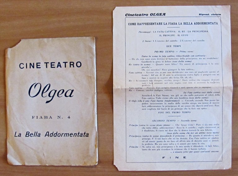 CINE TEATRO OLGEA - LA BELLA ADDORMENTATA 2 fondali, personaggi, …