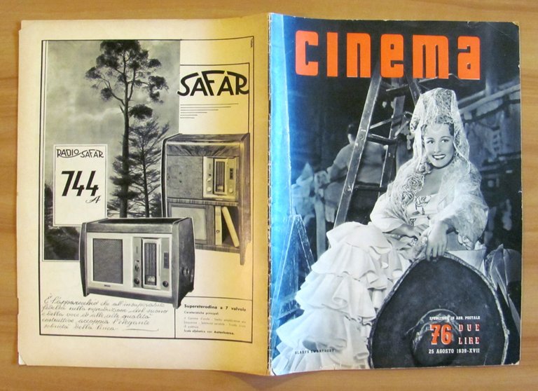 CINEMA N.76 - Rivista di Cinema 25 Ago 1939 - …