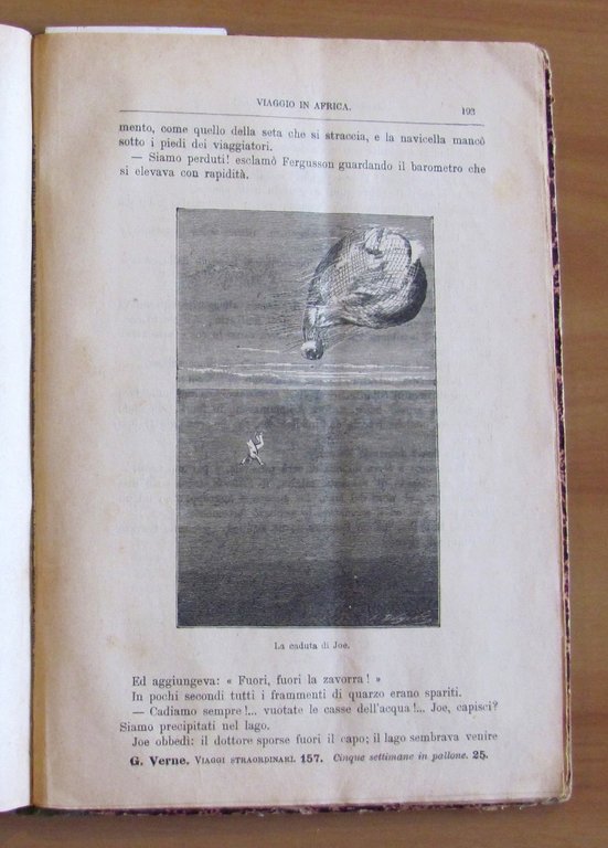 CINQUE SETTIMANE IN PALLONE, 1888 - ill. RIOU
