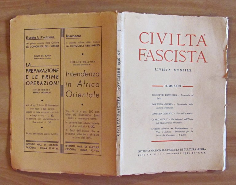 CIVILTA' FASCISTA - Rivista mensile - Anno III N.11 Novembre …