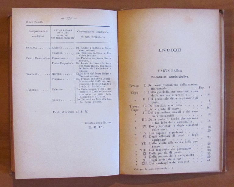 CODICE per la MARINA MERCANTILE del REGNO D'ITALIA, 1901