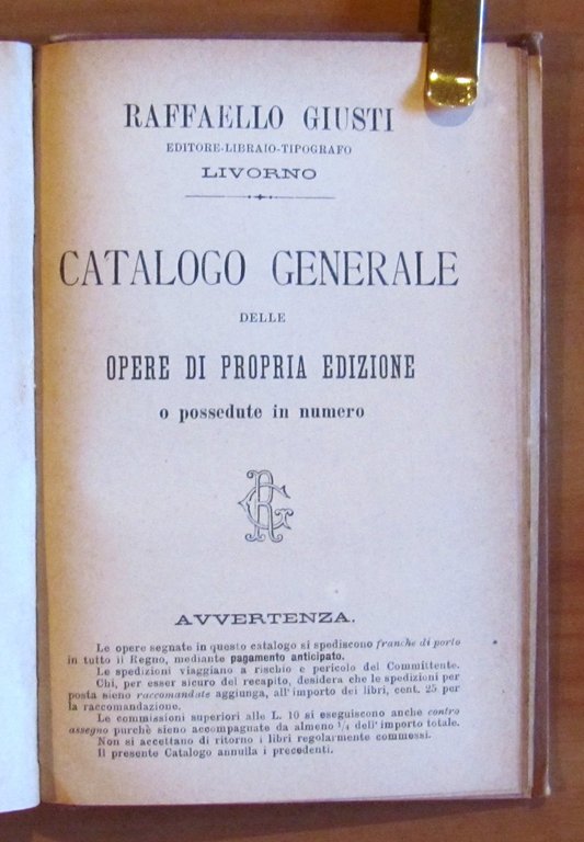 CODICE per la MARINA MERCANTILE del REGNO D'ITALIA, 1901