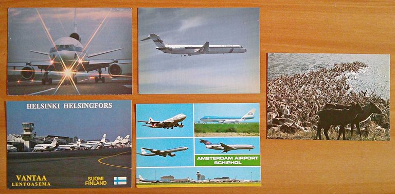 Cofanetto 10 cartoline + 7 Francobolli - FINLANDIA, FINNAIR, SIPE …