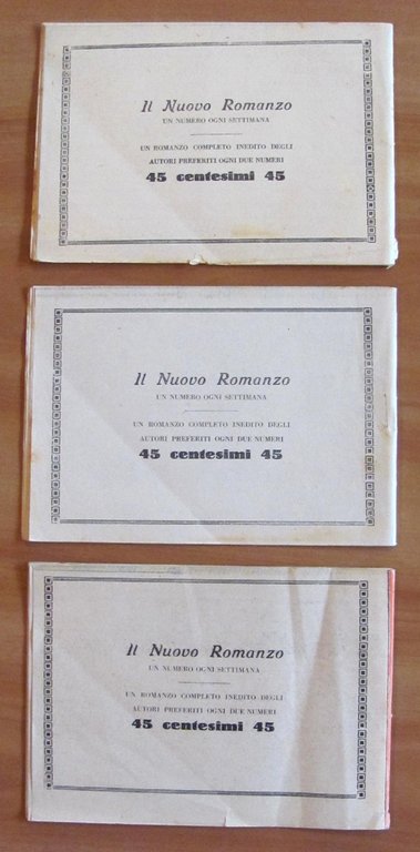 Collana IL NUOVO ROMANZO - LOTTO N.1-2-3 - SERT Ediz. …