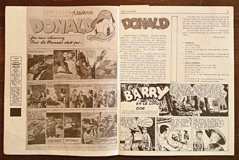 Collection L'OEIL A ROULETTES N.1 - Revue trimestrelle de bande …