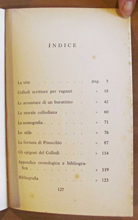 COLLODI - Collana Scrittori per l'infanzia N.4, 1962