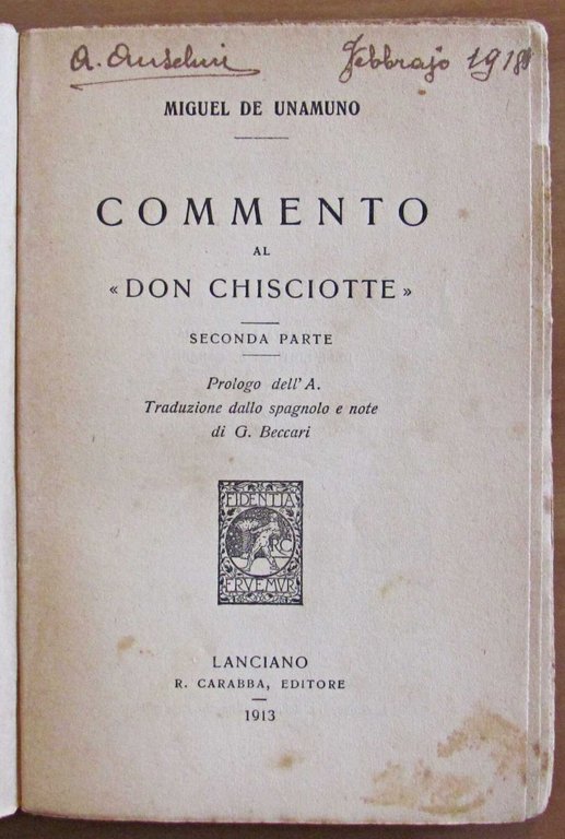 COMMENTO AL DON CHISCIOTTE Vol. I e II - Completo, … | Immagine Gallery 5