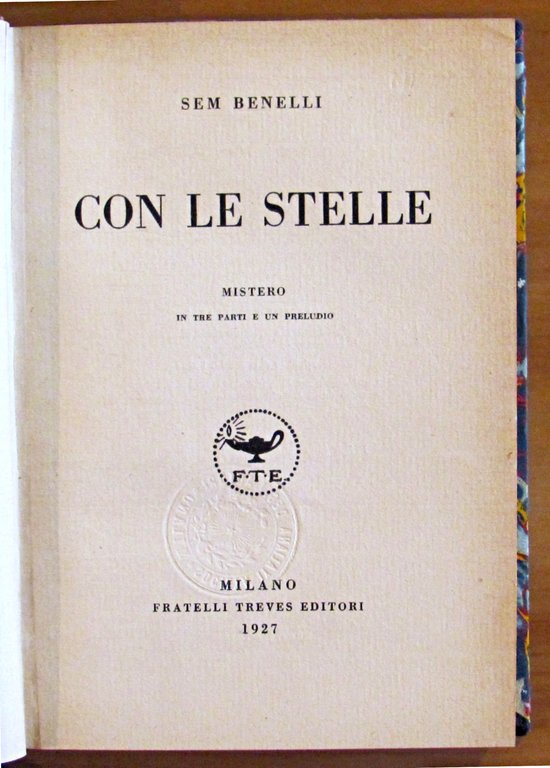 CON LE STELLE - MISTERO IN TRE PARTI