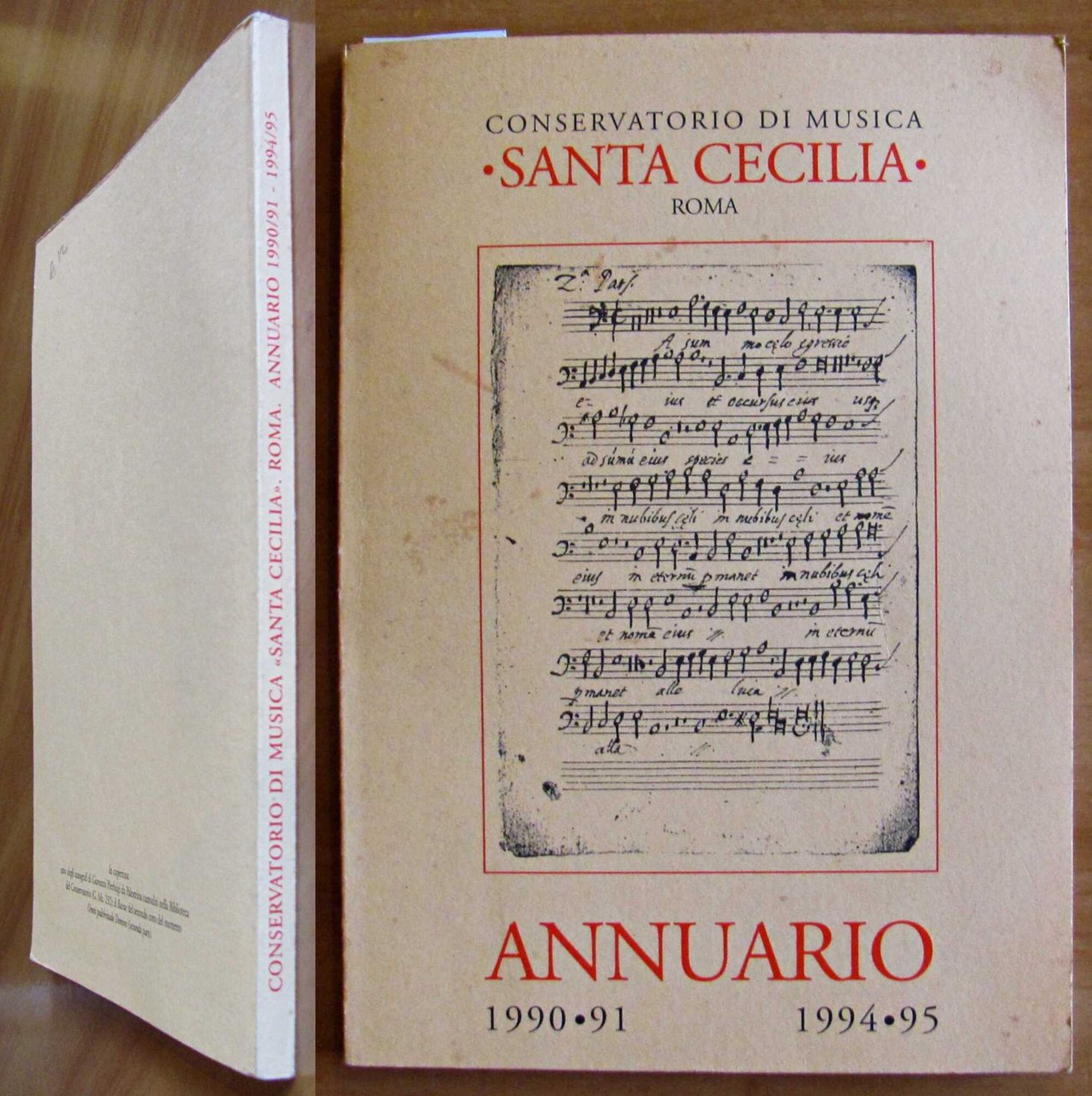 CONSERVATORIO DI MUSICA SANTA CECILIA Annuario 1994-95 - con DEDICA … | Immagine principale