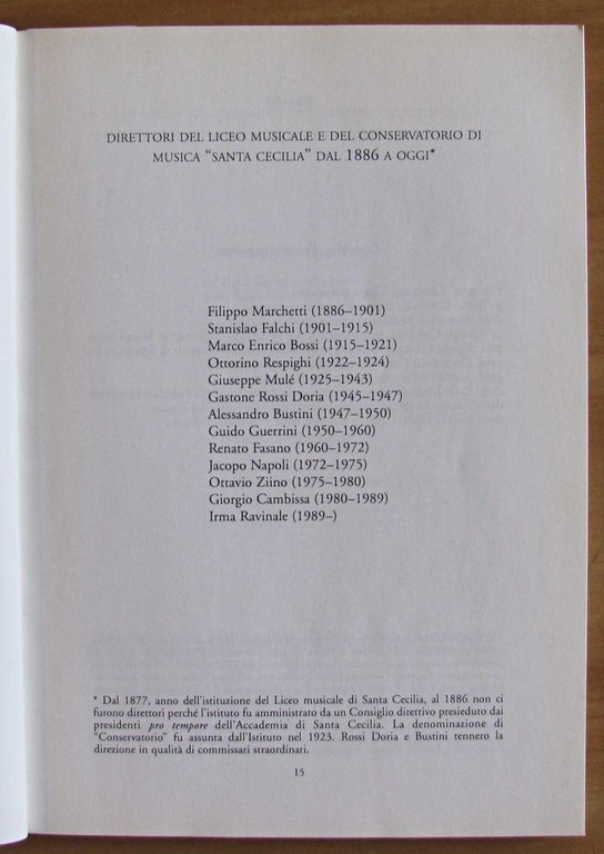 CONSERVATORIO DI MUSICA SANTA CECILIA Annuario 1994-95 - con DEDICA … | Immagine Gallery 4