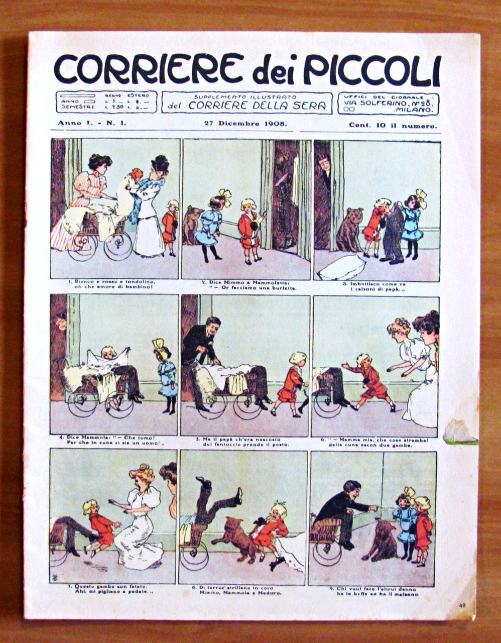 CORRIERE dei PICCOLI Anno I 1908 n.1 - Anastatica - …