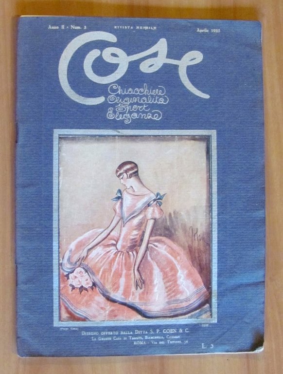 COSE Chiacchiere Originalità Sport Eleganze, 1925 - Pubblicitaria DECO'