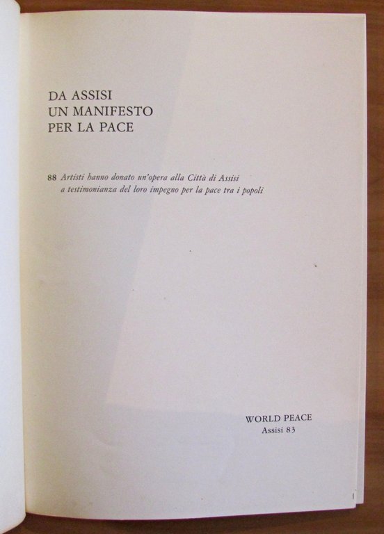 DA ASSISI UN MANIFESTO PER LA PACE