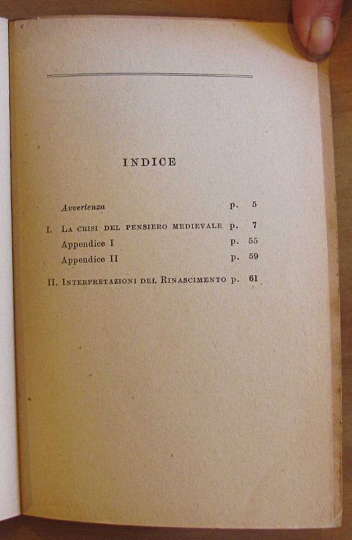 DAL MEDIOEVO AL RINASCIMENTO (Due saggi), 1950 con DEDICA AUTOGRAFA | Immagine Gallery 4