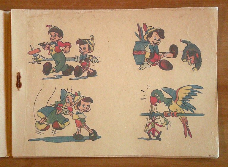 DECALCOMANIE PINOCCHIO con Tavole da dipingere, anni '40
