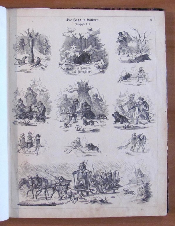 DIE JAGD IN BILDERN - fine '800 - ill. HAIDER …