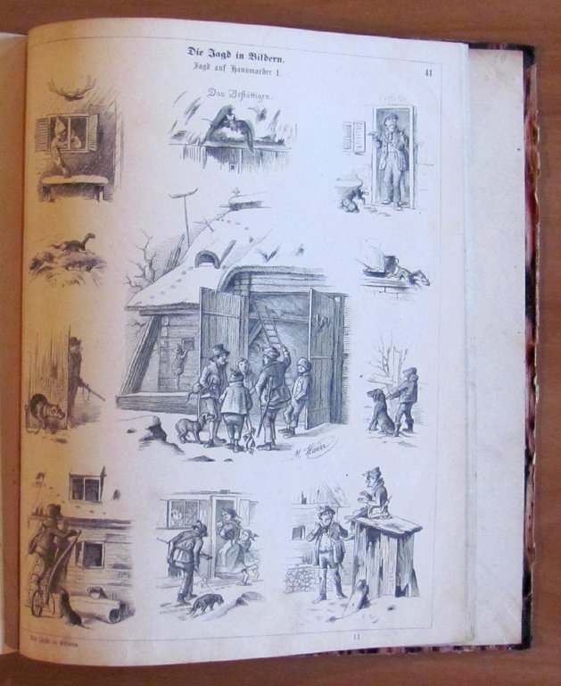 DIE JAGD IN BILDERN - fine '800 - ill. HAIDER …