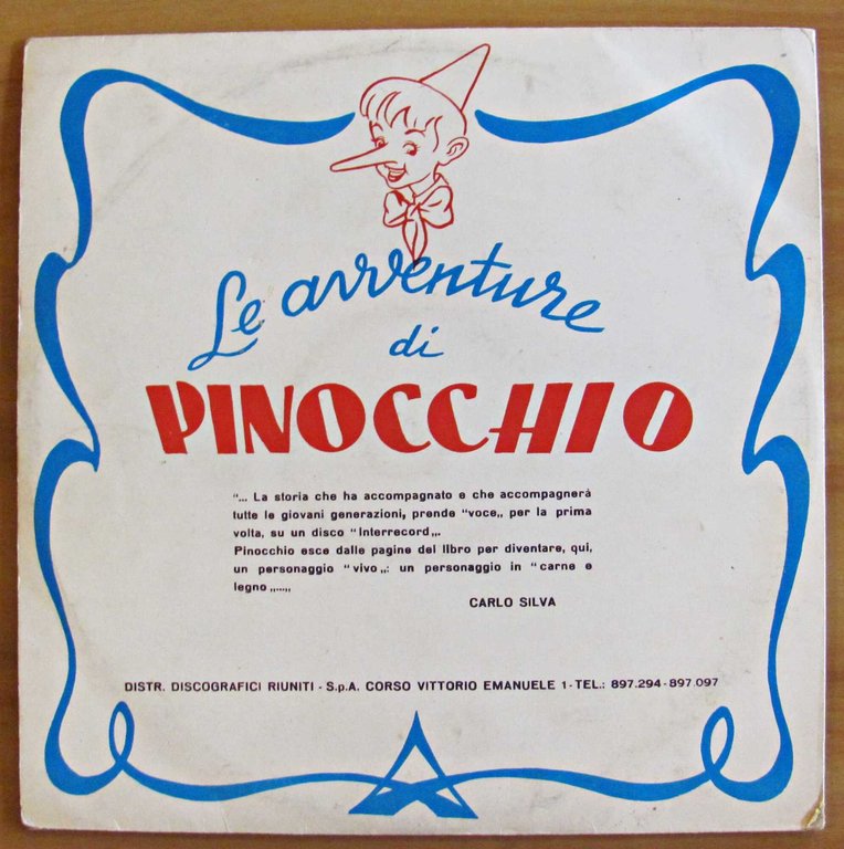 Disco 33" LE AVVENTURE DI PINOCCHIO, anni '70