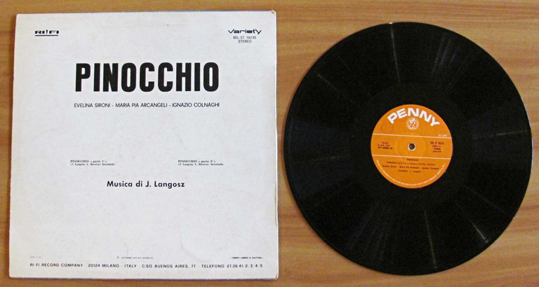 Disco 33" . PINOCCHIO Parte I e II - Musica … | Immagine Gallery 2