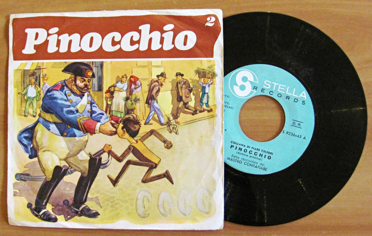 Disco 45" Fiabe Sonore PINOCCHIO Collana di Fiabe Celebri, anni …