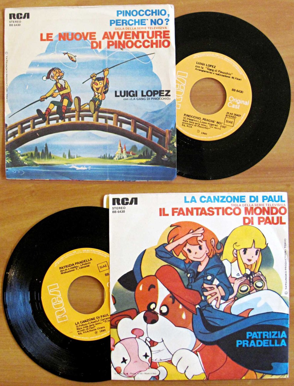 Disco con sigla PINOCCHIO e IL FANTASTICO MONDO DI PAUL, … | Immagine principale