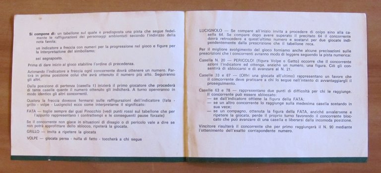 DISNEY - Gioco LE AVVENTURE DI PINOCCHIO in Scatola Originale, …