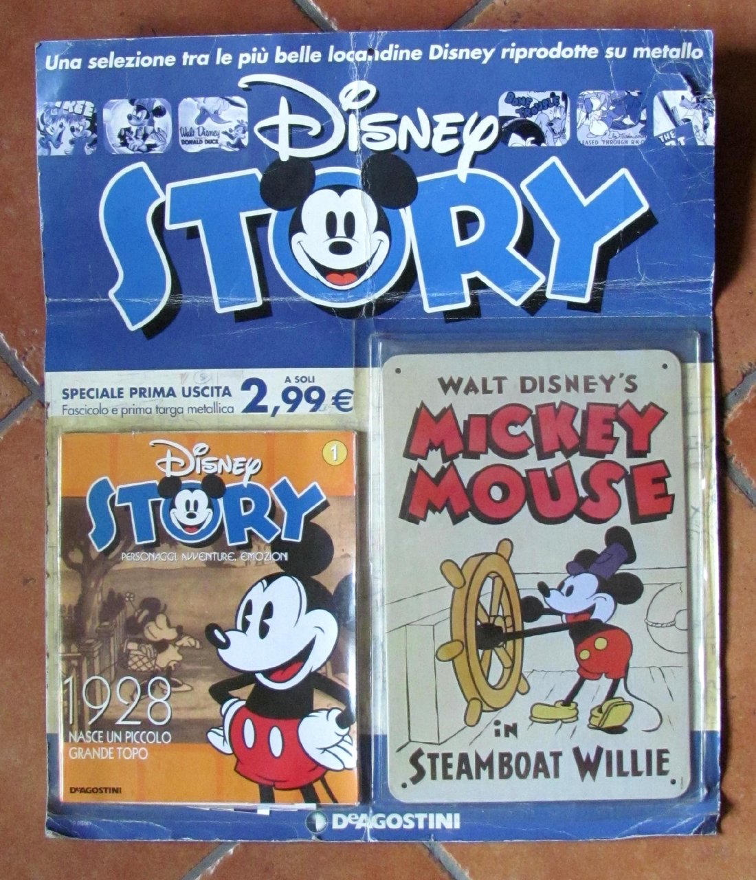 DISNEY STORY N.1 - Libro + LOCANDINA in METALLO MICKEY …