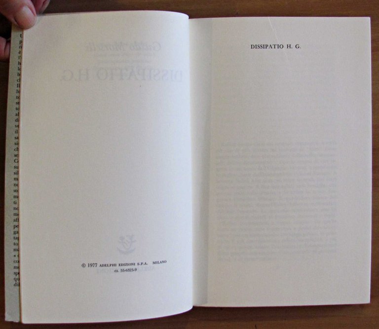 DISSIPATIO H.G. - Collana Narrativa Contemporanea, I ed. 1977 | Immagine Gallery 4