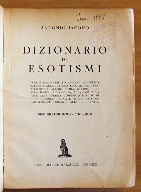 DIZIONARIO DI ESOTISMI