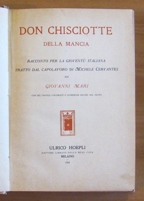 DON CHISCIOTTE DELLA MANCIA, 1922 con Tavole