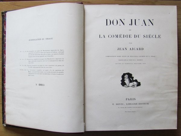 DON JUAN ou La Comédie du Siècle, 1889 - Tirat. …