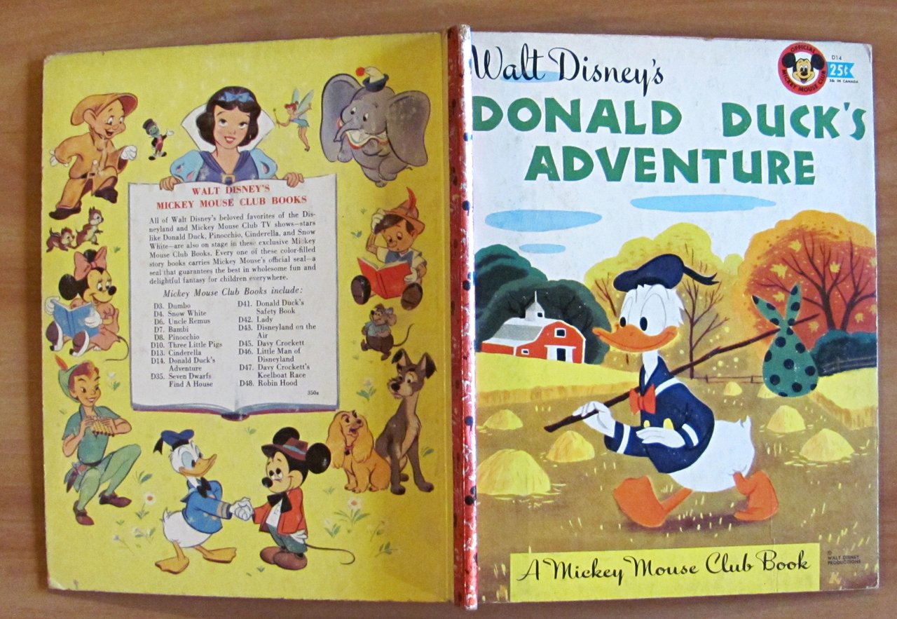 DONALD DUCK'S ADVENTURE - Collana Mickey Mouse Club Book, 1950