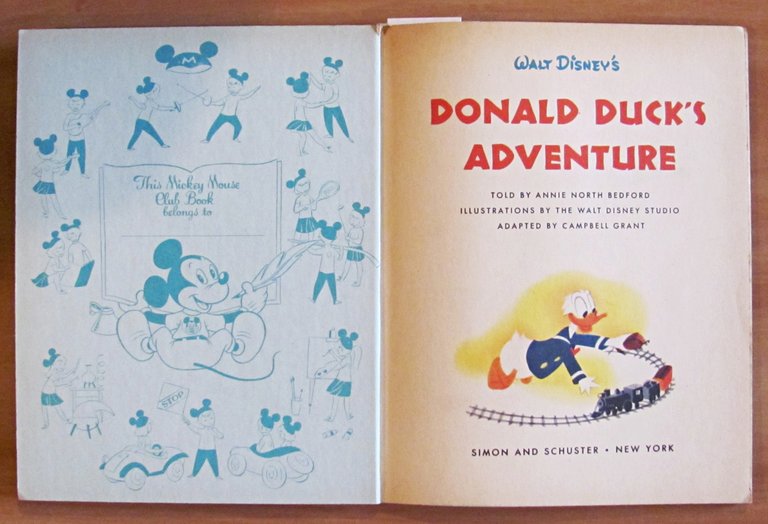 DONALD DUCK'S ADVENTURE - Collana Mickey Mouse Club Book, 1950