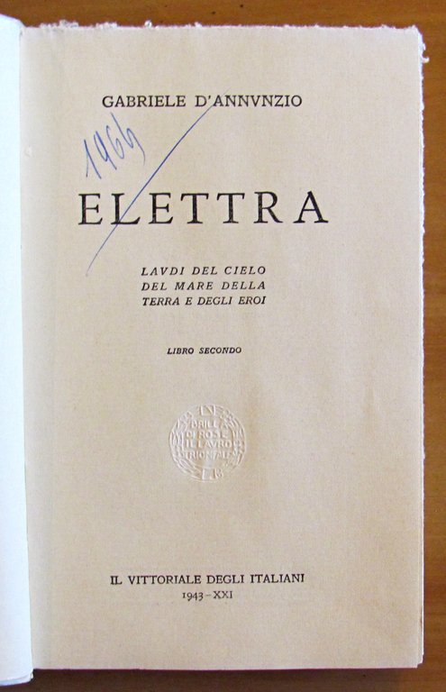 ELETTRA - Laudi del cielo del mare della terra degli …