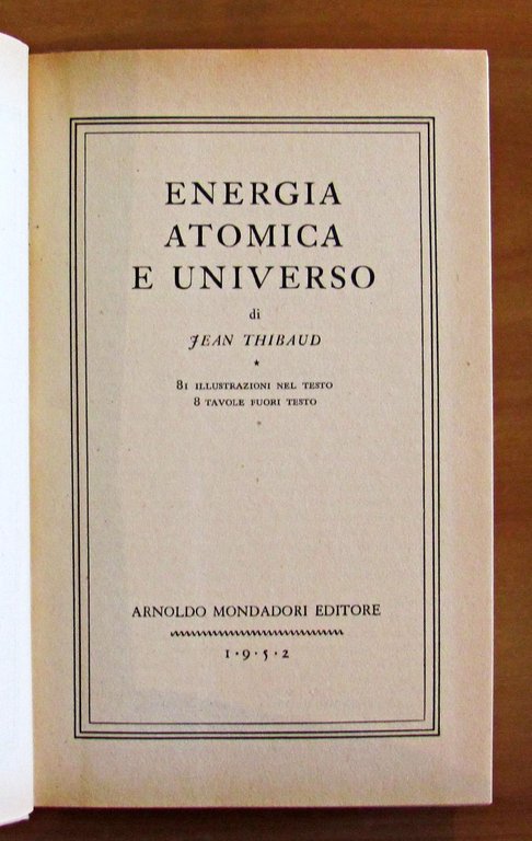 ENERGIA ATOMICA E UNIVERSO