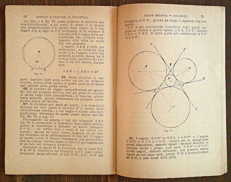 ESERCIZI E PROBLEMI DI GEOMETRIA - Biblioteca del Popolo, 1885