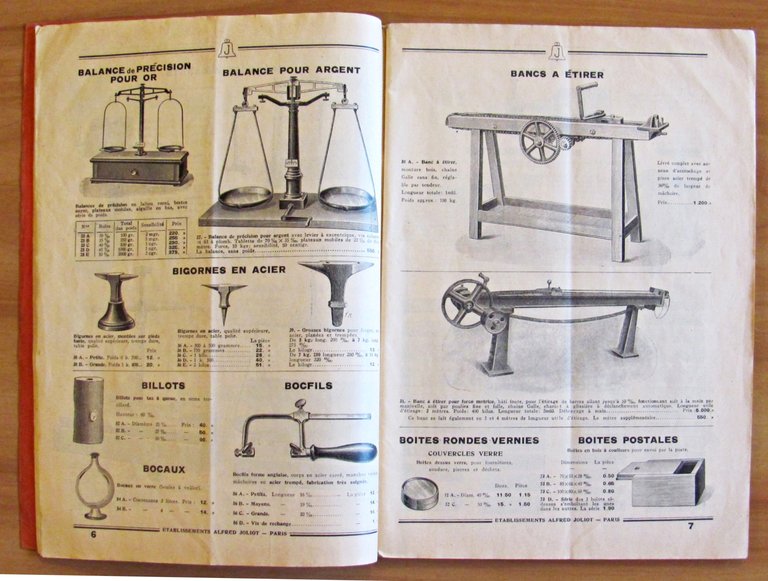 ETABLISSEMENTS ALFRED JOLIOT - OUTILLAGE, PETITES MACHINES, OUTILS