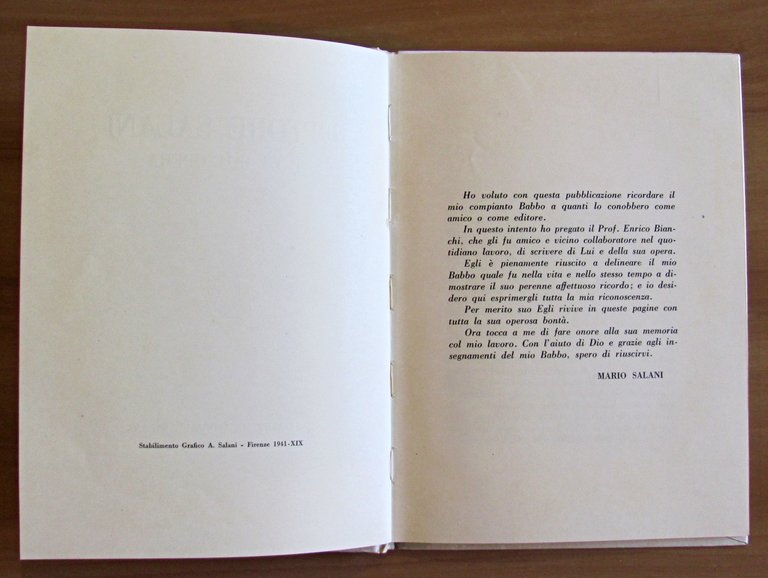 ETTORE SALANI E LA SUA OPERA + LA CASA EDITRICE …