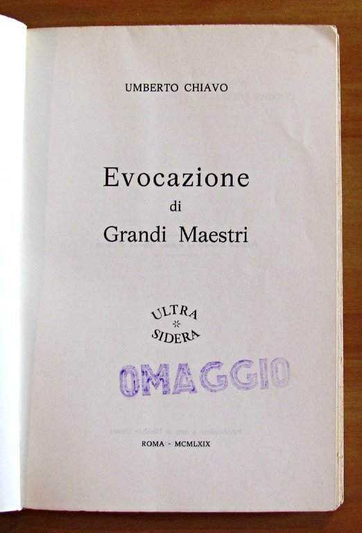 EVOCAZIONE DI GRANDI MAESTRI