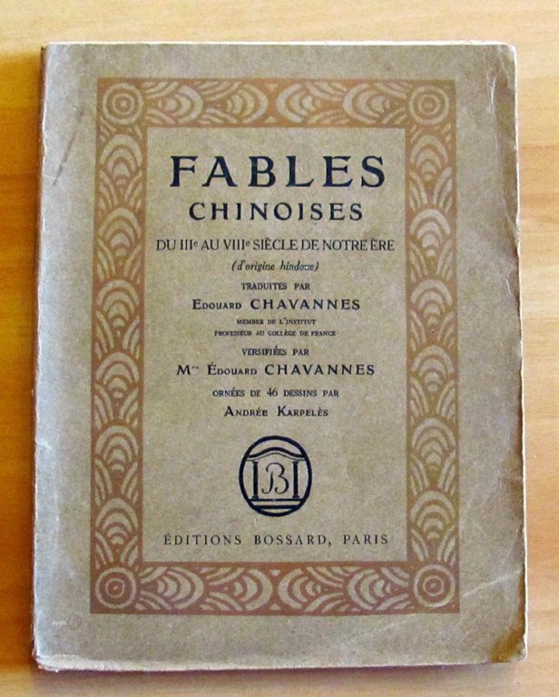 FABLES CHINOISES DU III AU VIII SIECLE DE NOTRE ERE