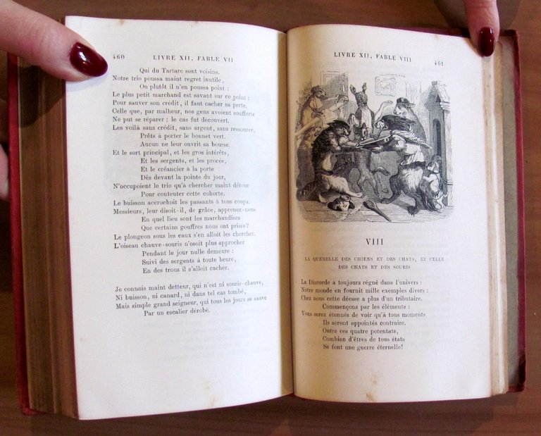 FABLES DE LA FONTAINE, 1887 con 240 ill. di GRANDVILLE