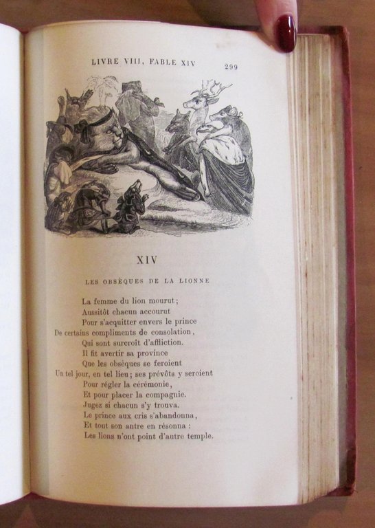 FABLES DE LA FONTAINE, 1887 con 240 ill. di GRANDVILLE