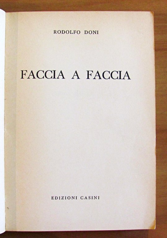 FACCIA A FACCIA - Collana NUOVO ARCOBALENO