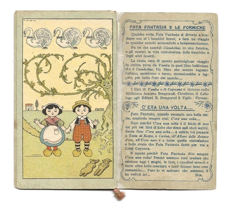 FANTASIA Calendarietto da Barbiere, 1913 - ill RUBINO con PINOCCHIO