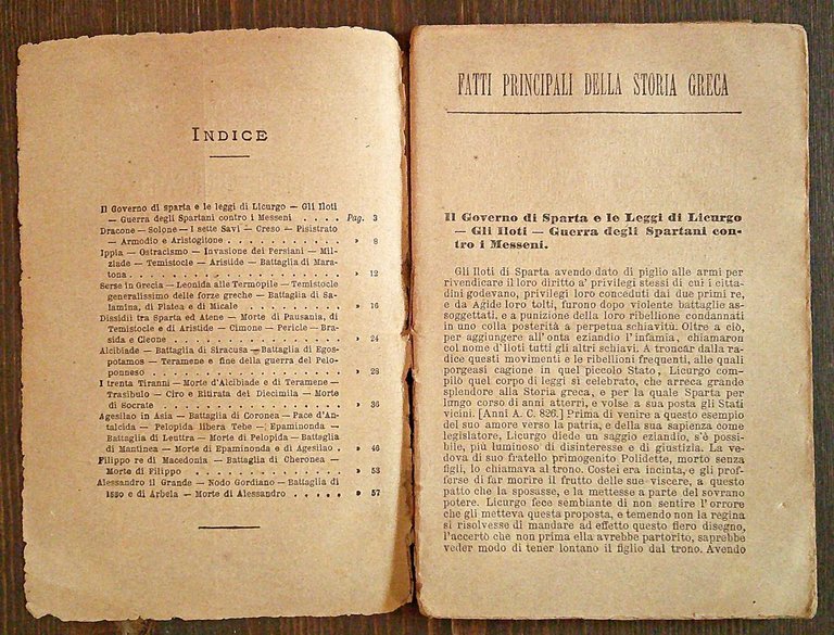 FATTI PRINCIPALI DELLA STORIA GRECA - Biblioteca del Popolo, 1879