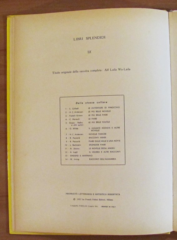FIABE DALLE MILLE E UNA NOTTE - Collana Libri Splendidi …