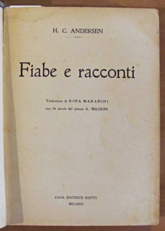 FIABE E RACCONTI, 1950 - ill. A. MAGRINI