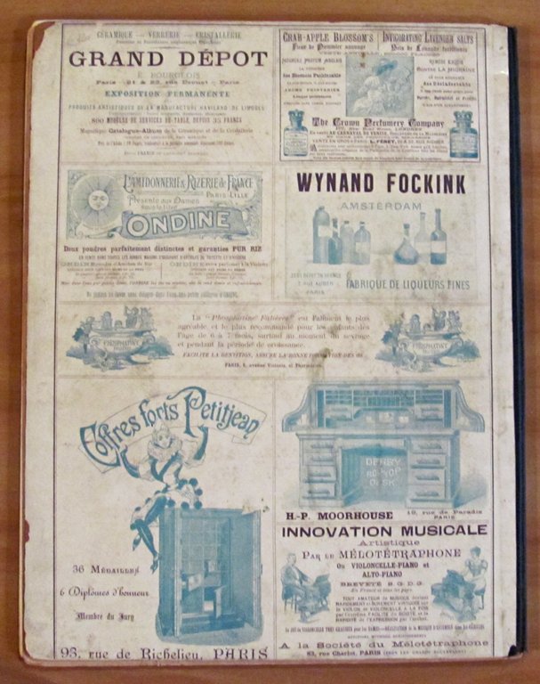 FIGARO ILLUSTRE', 1895 con Pentagrammi, Pubblicità d'epoca e Illustrazioni