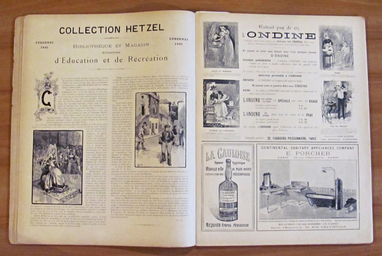 FIGARO ILLUSTRE', 1895 con Pentagrammi, Pubblicità d'epoca e Illustrazioni