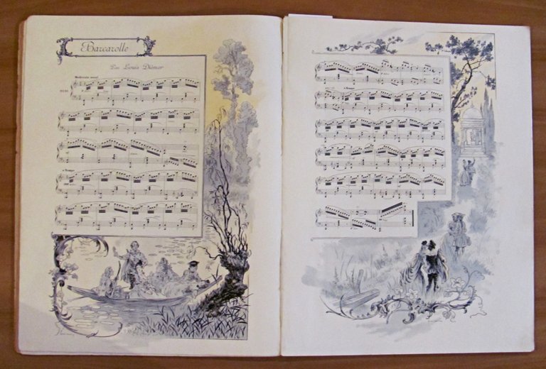 FIGARO ILLUSTRE', 1895 con Pentagrammi, Pubblicità d'epoca e Illustrazioni